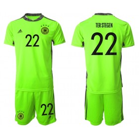 Njemačka Dres TER Stegen 22 Golmanski Dječji II Euro 2020 Kratkih Rukava